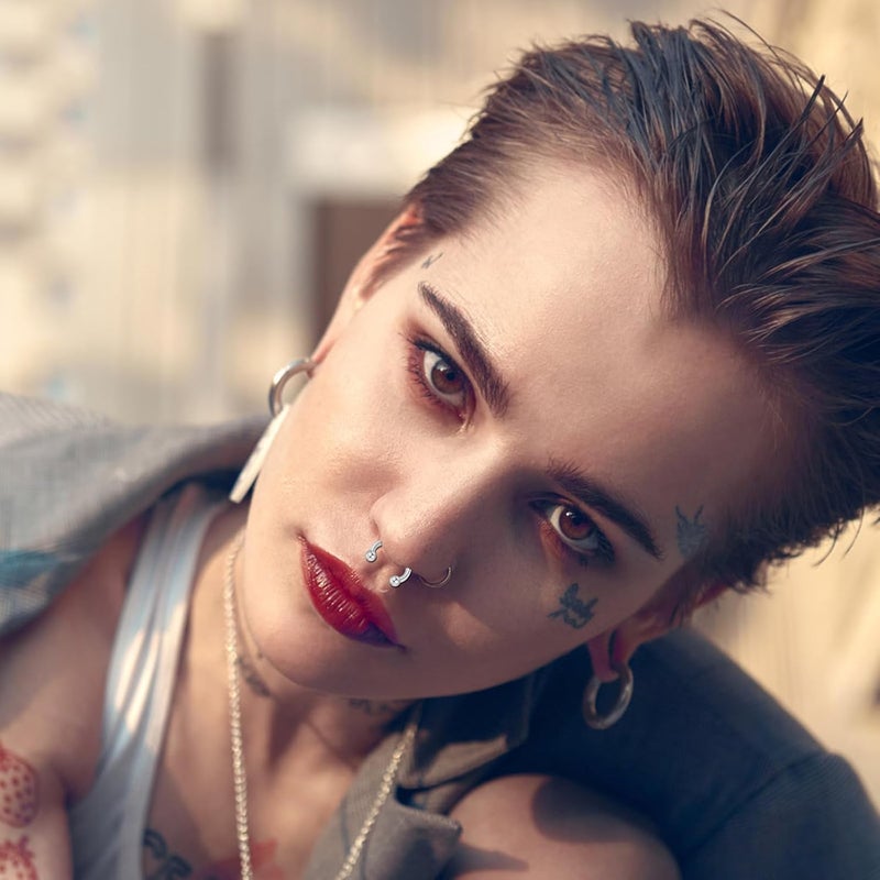 ONESING 20-30 قطعة حلقات السدادة 16G مجوهرات السدادة - ثقب جراحي من الفولاذ الحلقات على شكل حدوة الحصان هليكس دايث سمايلي تراغس حلقات الشفاه حلقة الأنف مجوهرات ثقب مفصلية سلسة للنساء والرجال - Image 5